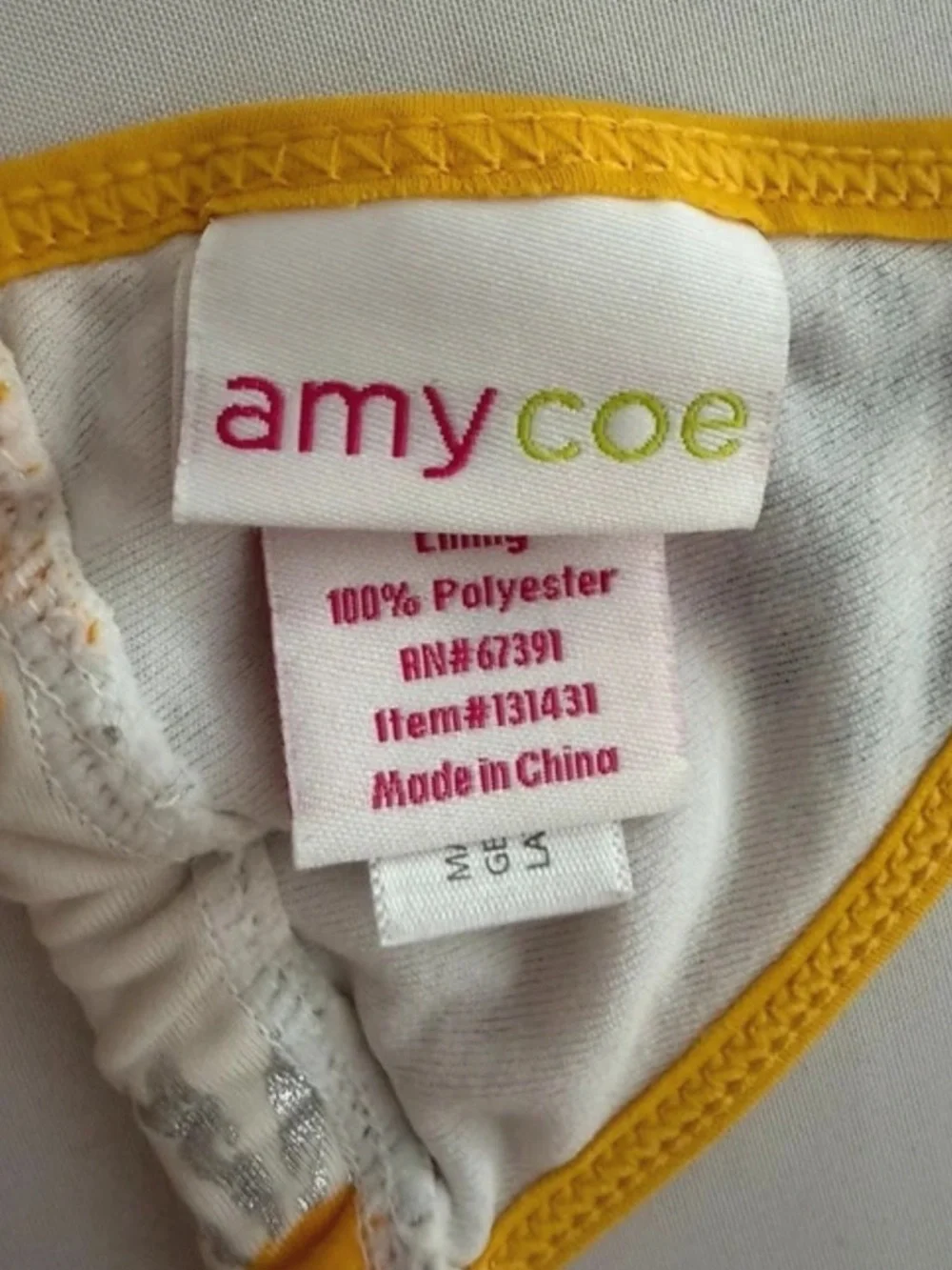 Amy Coe Baby Girls Sunflower 🌻 2PC Bikini Swimsuit in White, 18 Months
